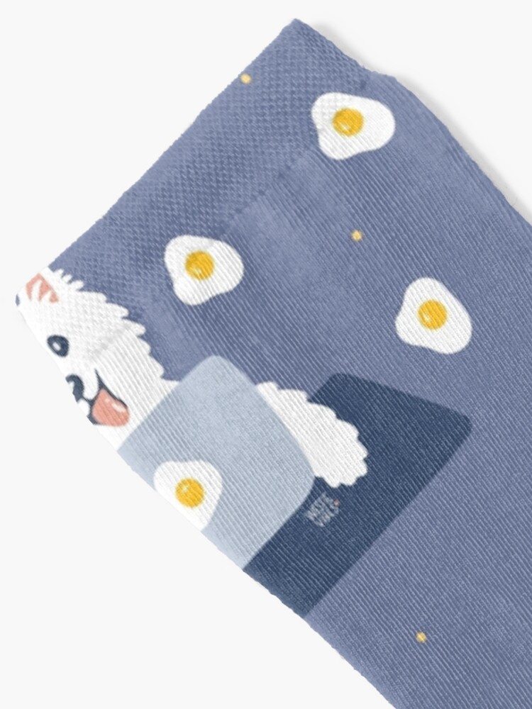Alternate view of Westie Dog Working From Home Socks