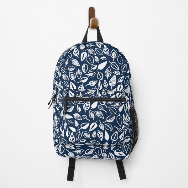 Item preview, leaf pattern navy blue and white designed and sold by Tanya-GR.