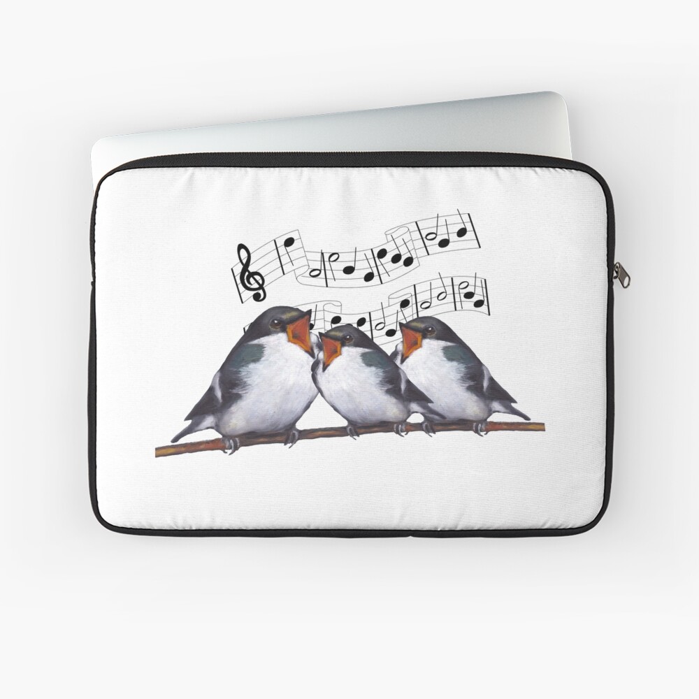 Three Singing Birds, Musical Notes, Choir, Singers, Music