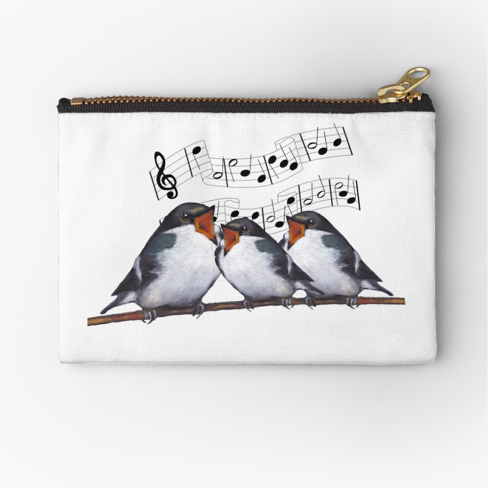 Three Singing Birds, Musical Notes, Choir, Singers, Music