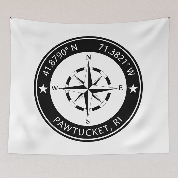 Item preview, Pawtucket, Rhode Island Geographical Coordinates designed and sold by TeeOhGraphics.
