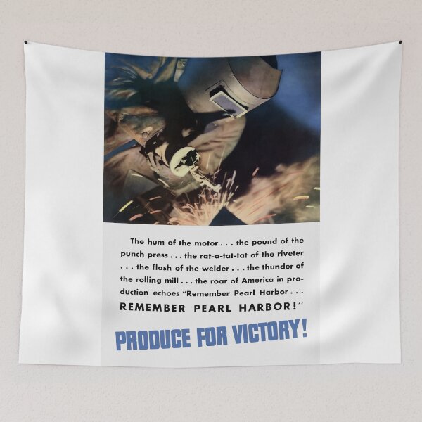 Item preview, Remember Pearl Harbor! Produce For Victory! designed and sold by warishellstore.