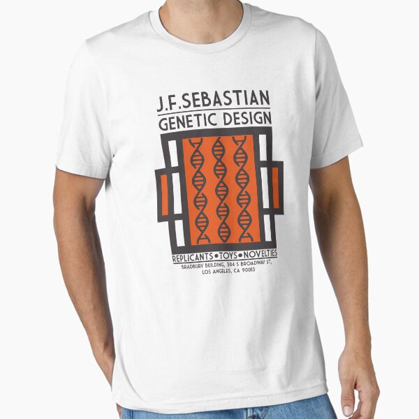 Vista previa del artículo con la obra «JF SEBASTIAN DISEÑO GENÉTICO - Blade Runner», diseñado y vendido por GroatsworthTees.