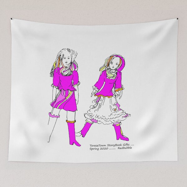 Item preview,  Girl Friends, TeresaTown at Redbubble 2020 designed and sold by Mark Stansberry.