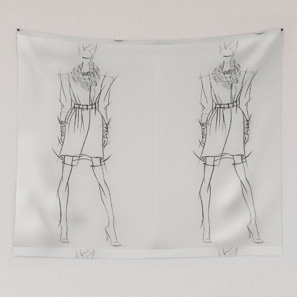 Item preview, fashion illustration designed and sold by FONESAY.