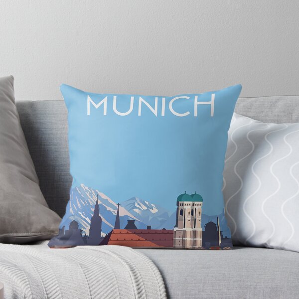 Item preview, Munich cityscape  travel poster designed and sold by Arctic frame studio.