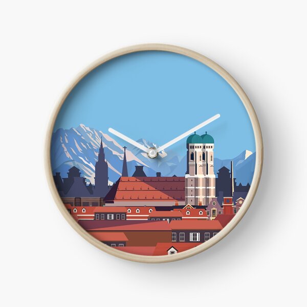 Item preview, Munich cityscape  travel poster designed and sold by Arctic frame studio.