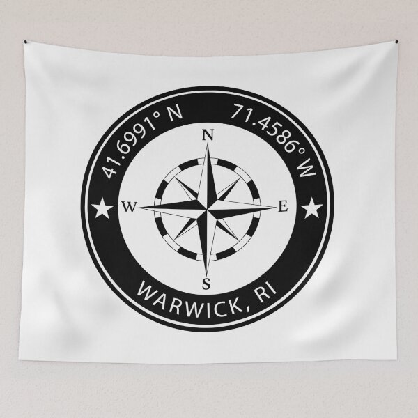 Item preview, Warwick, Rhode Island Geographical Coordinates designed and sold by TeeOhGraphics.