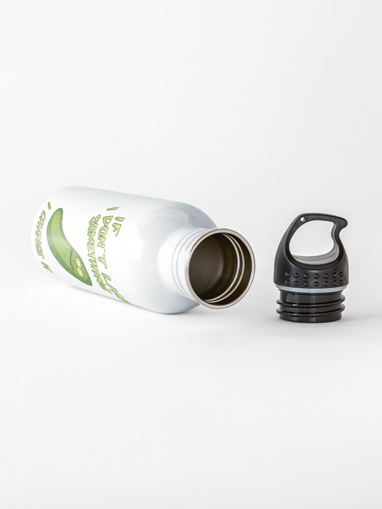 Alternate view of Pickle Rick - If I Don't Like Something - I Change It - Im a Scientist Water Bottle