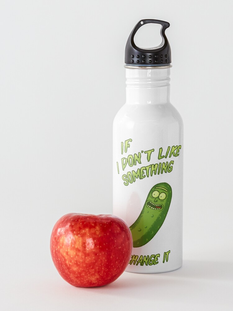 Alternate view of Pickle Rick - If I Don't Like Something - I Change It - Im a Scientist Water Bottle