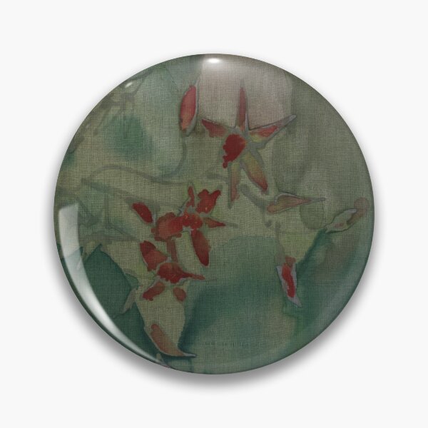 Item preview, tropical rainforest jungle with orchid flowers silk painting designed and sold by rysunki-malunki.