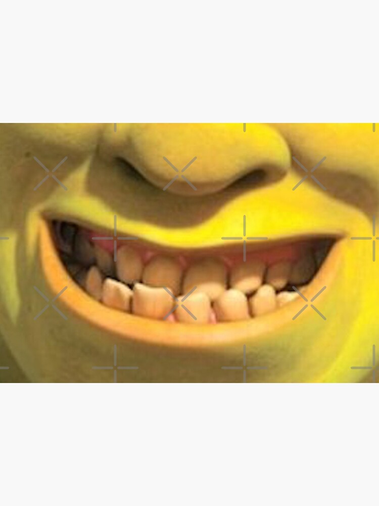 Shrek 2 - Shrek Awkward Smiling Photographic Print for Sale by volkaneeka