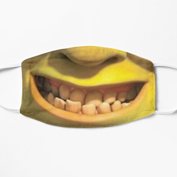 Shrek 2 - Sonrisa torpe de Shrek Mascarilla plana