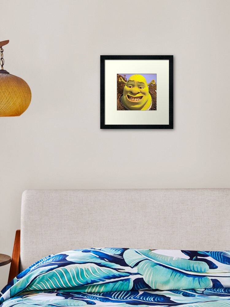 Shrek 2 - Shrek Awkward Smiling Photographic Print for Sale by volkaneeka