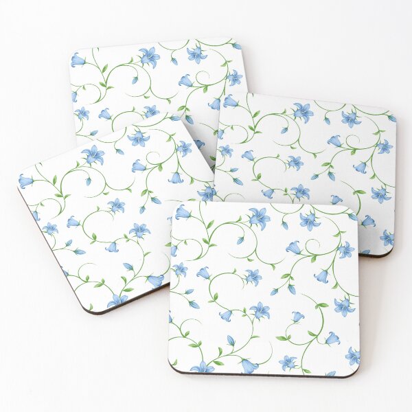 Item preview, Pattern with blue bluebell flowers. designed and sold by Naddya.