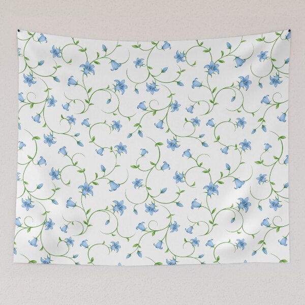 Item preview, Pattern with blue bluebell flowers. designed and sold by Naddya.