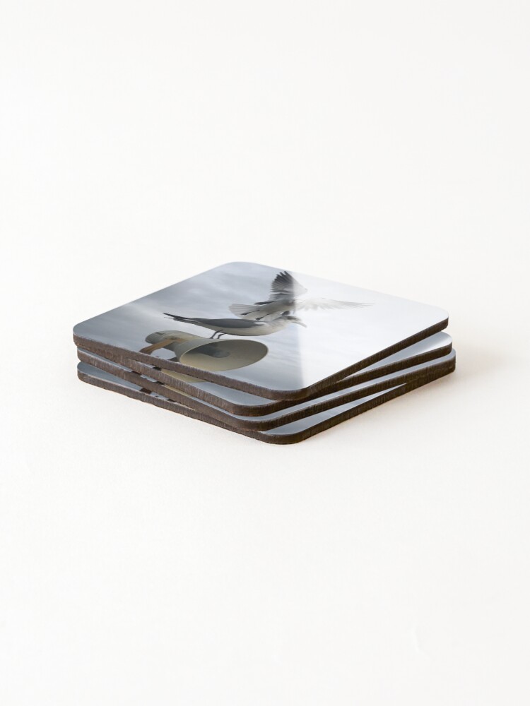 Thumbnail 4 of 5, Coasters (Set of 4), seagulls designed and sold by RousseauCustoms.