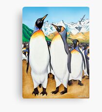 The Emperor Peguins Ball Metal Print