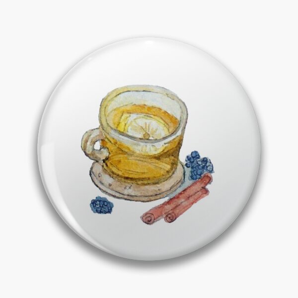 Item preview, Tea in a Glass Teacup with Lemon and Spices on Cork Coaster designed and sold by Regan Ralston.
