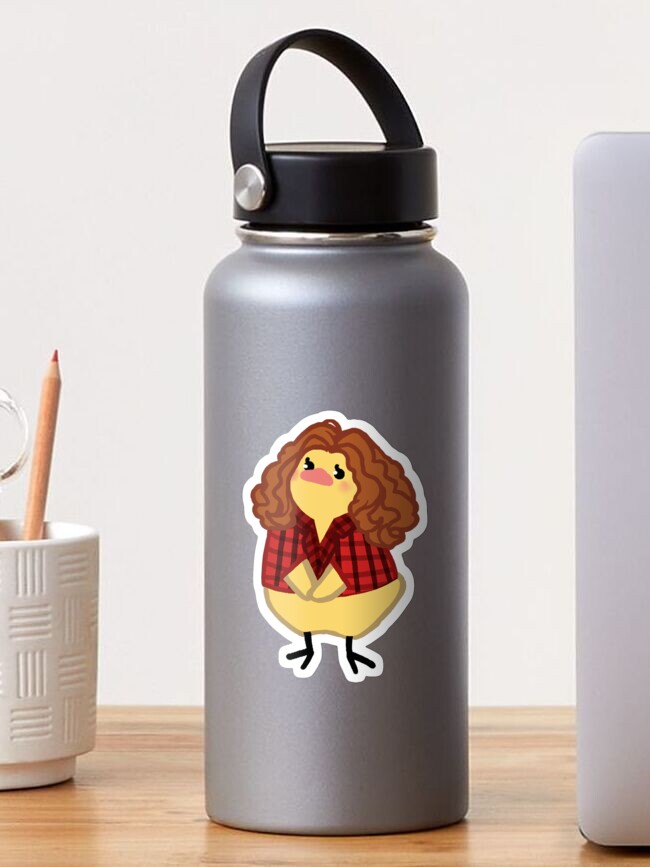 Thumbnail 1 of 3, Sticker, Cutie Redhead Birdblob designed and sold by Sabtastic.
