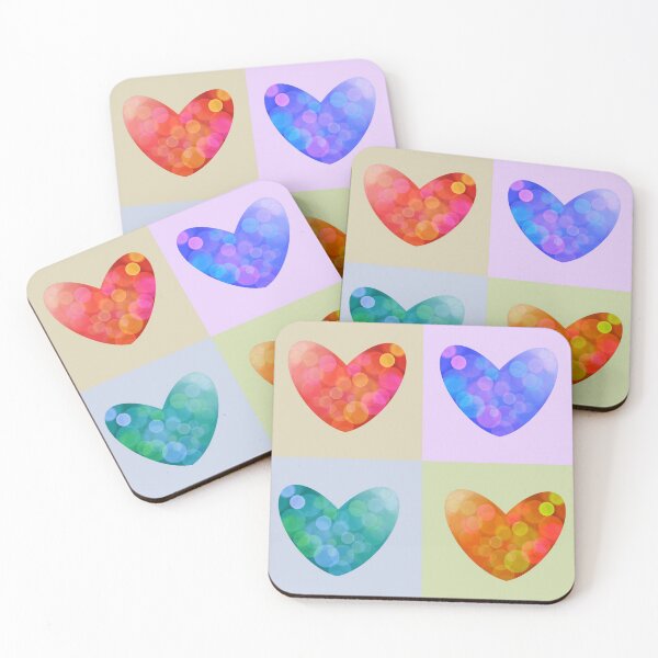Item preview, Four sparkling hearts digital illustration  designed and sold by Bonheurem.