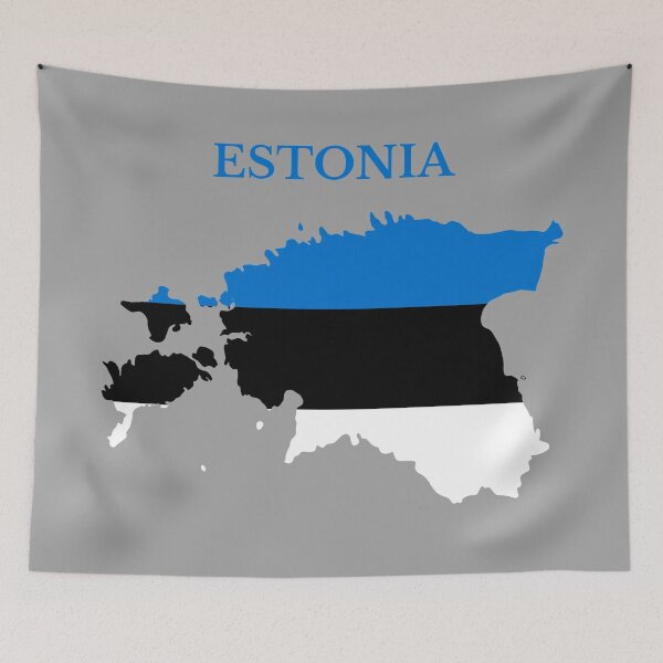 Item preview, Estonia flag map designed and sold by marosharaf.