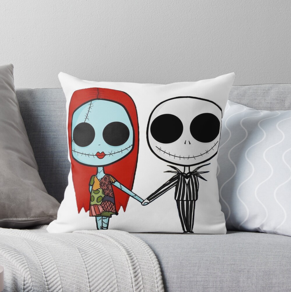 Jack And Sandy The Nightmare Before Christmas Throw Pillow By