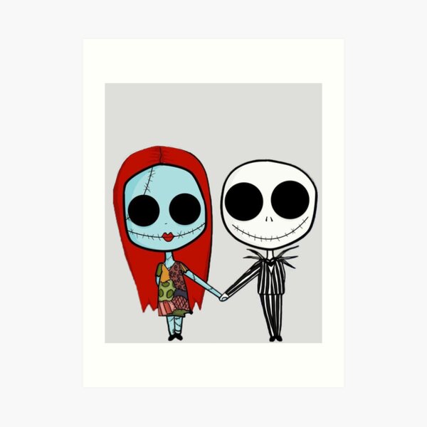 Jack and Sandy - The Nightmare Before Christmas Art Print