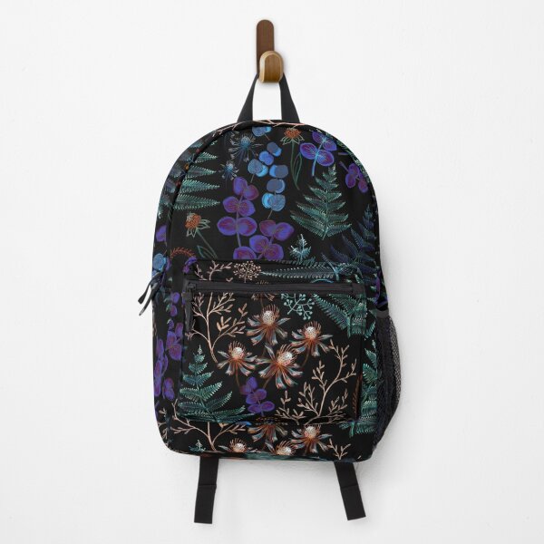 Item preview, Moody Florals with Fern Leaves on Black designed and sold by illaberekdesign.