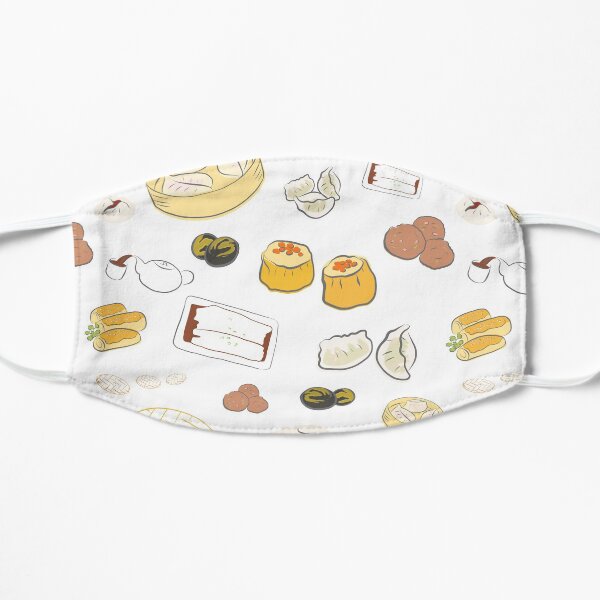 Dim Sum Pattern on White Background Mask