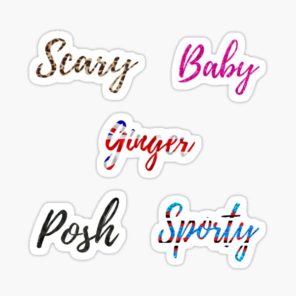 Paquete de pegatinas de texto de Spice Girls Pegatina
