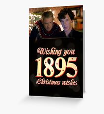 "Wishing You 1895 Christmas Wishes" Greeting Card