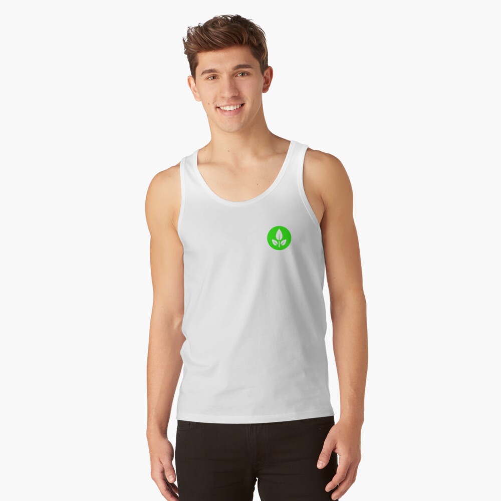 Tank top man Record II green white