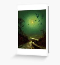 John Atkinson Grimshaw Moonlight Wharfedale (1871) Greeting Card