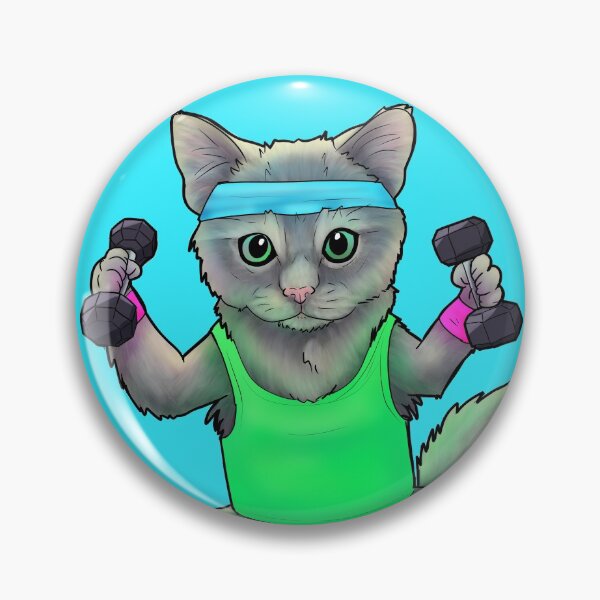 Item preview, Weight lifting cat designed and sold by Mehu.