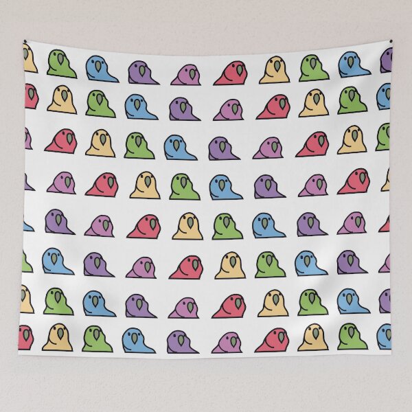 Item preview, PartyParrot Tile (white) designed and sold by TFeldDesign.