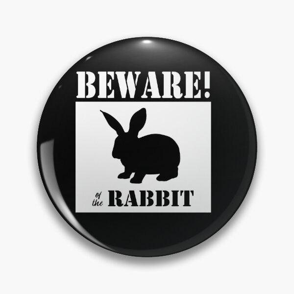 Item preview, Beware of the rabbit sign, black designed and sold by Agaly.