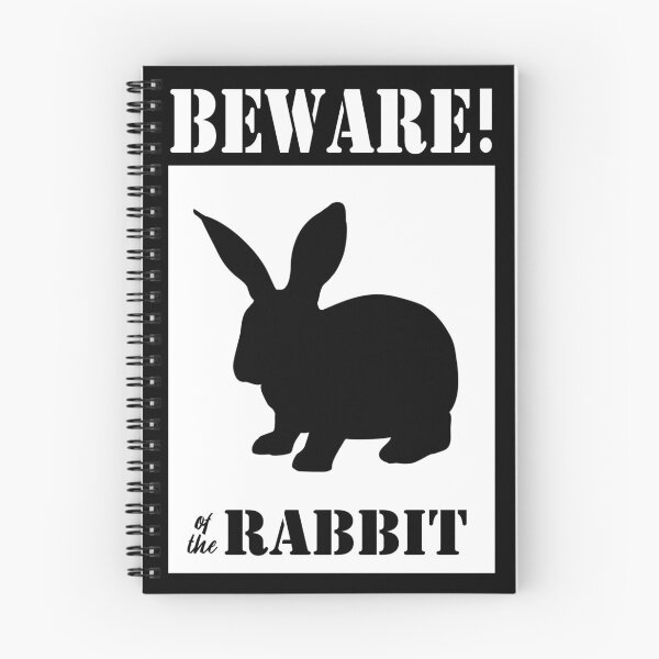 Item preview, Beware of the rabbit sign, black designed and sold by Agaly.