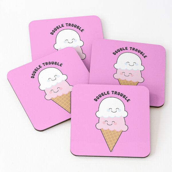 Item preview, Double Trouble Cute Kawaii Ice Cream Cone designed and sold by PUFFYP.