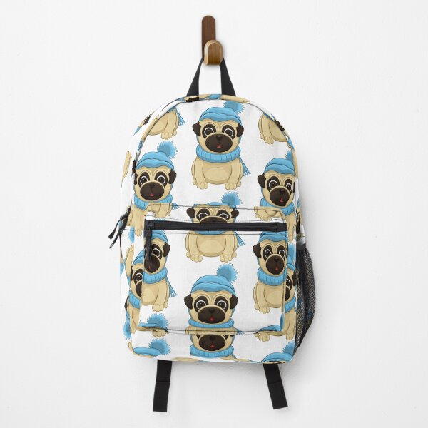 Item preview, cartoon Winter Pug designed and sold by Angele Gougeon.