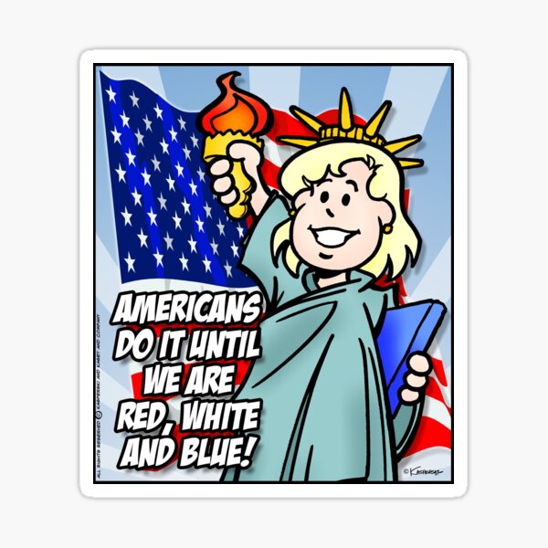 USA Red, White & Blue Sticker