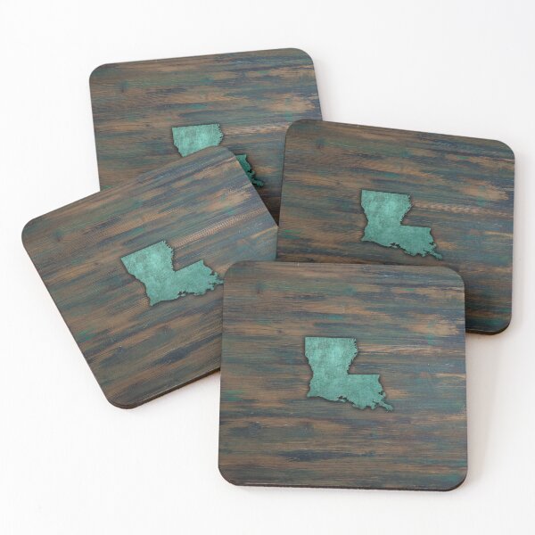 Item preview, Rustic Teal Louisiana Shape designed and sold by Jared Davies.