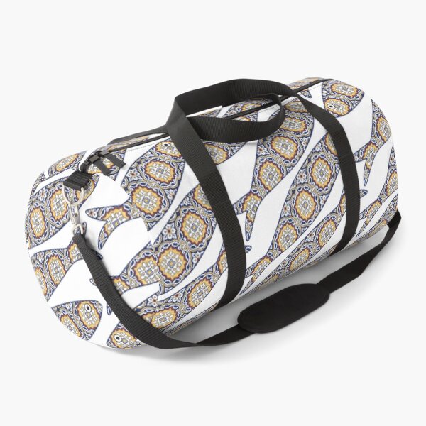 Item preview, Traditional portuguese sardine and tiles background. Seamless pattern with ornamental fish. Fish pattern in abstract style with colorful tiles. designed and sold by AnaMOMarques.