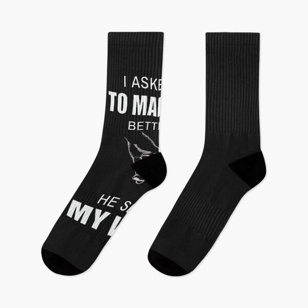 Item preview, I Asked God To Make Me A Better Man He Sent Me My Wife T-Shirt designed and sold by bestdesigns2020.