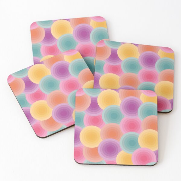Item preview, Candy Coloured Circle Pattern - Neon Pastel Rainbow designed and sold by Alanna May Wood.