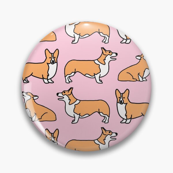 Item preview, Cute Corgi Pattern with Pink Background designed and sold by WildeandCo.
