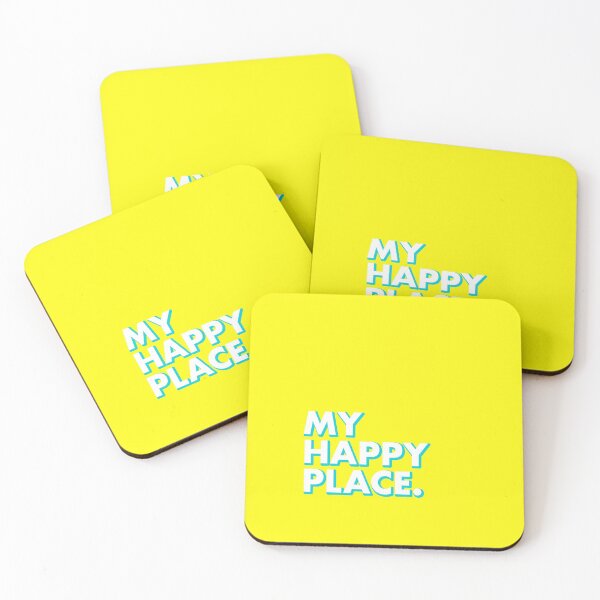 Item preview, MY HAPPY PLACE in yellow designed and sold by SquareClub.