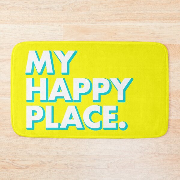Item preview, MY HAPPY PLACE in yellow designed and sold by SquareClub.