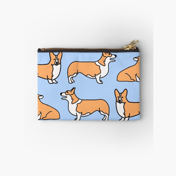 Item preview, Cute Corgi Pattern with Blue Background designed and sold by WildeandCo.