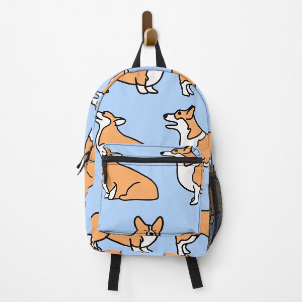 Item preview, Cute Corgi Pattern with Blue Background designed and sold by WildeandCo.